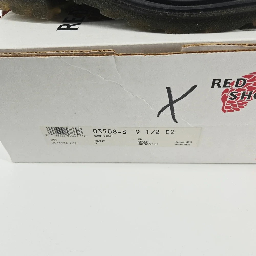 RED WING SuperSole 3508 Steel Toe Men Work Boots MSRP $298 MADE USA Size 9 EE